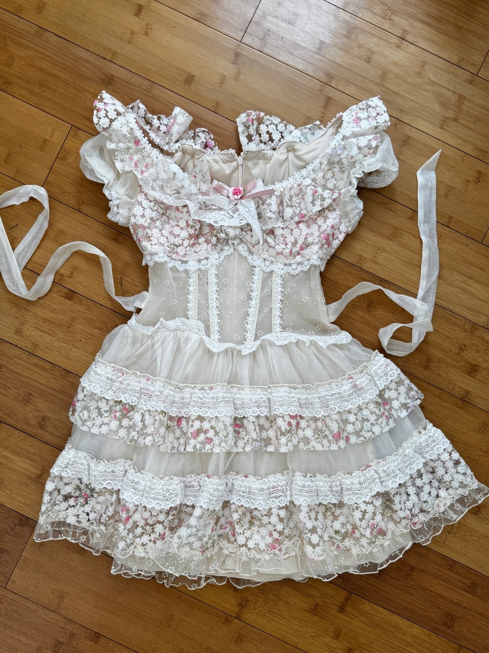 Enchanted floral fairy corset princess dress by LACEMADE